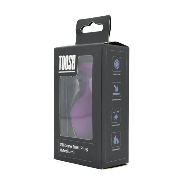 Toosh Purple Silicone Butt Plug Medium - Image 10