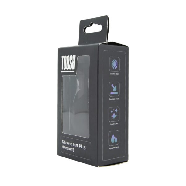 Toosh Black Silicone Butt Plug Medium - Image 10