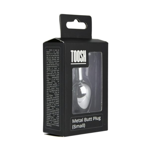 Toosh Silver Metal Butt Plug Small Red Stone - Image 8