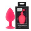 Toosh Pink Silicone Butt Plug Large
