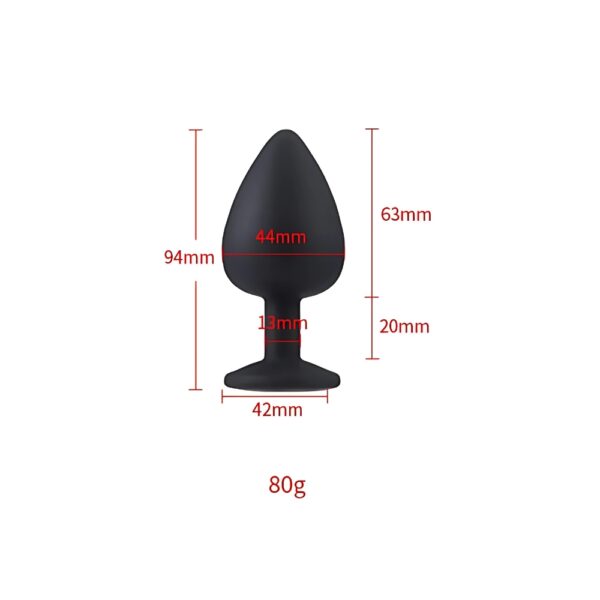 Toosh Black Silicone Butt Plug Large