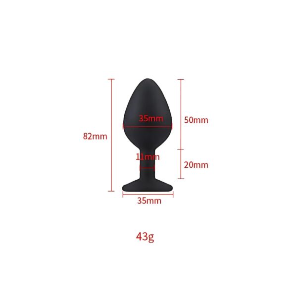 Toosh Black Silicone Butt Plug Medium