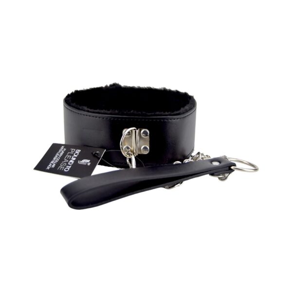 bound-to-please-furry-collar-with-leash-black-2 Bound to Please Furry Collar with Leash Black