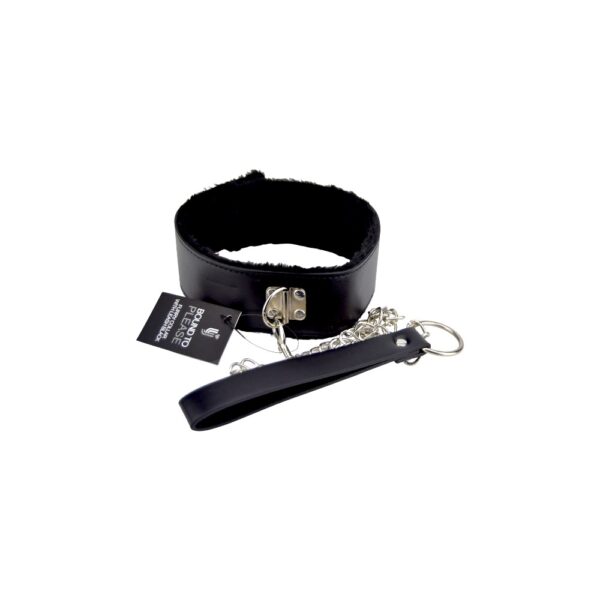 bound-to-please-furry-collar-with-leash-black-3 Bound to Please Furry Collar with Leash Black
