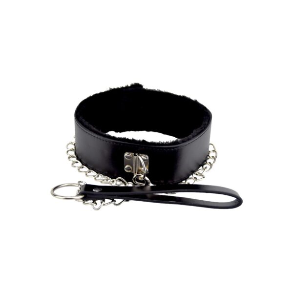 bound-to-please-furry-collar-with-leash-black-5 Bound to Please Furry Collar with Leash Black