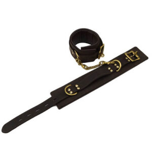 Bound Noir Nubuck Leather Slim Wrist Cuffs