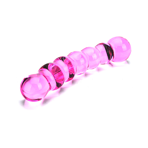 n11032-spectrum-ribbed-glass-dildo-pink-wr-7 Spectrum Ribbed Glass Dildo