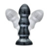 Jet Black Jack Large Ribbed Butt Plug 7 inches
