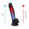 SilexD 7 inch Realistic Silicone Dual Density Dildo with Suction Cup and balls Black