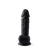 SilexD 8.5 inch Realistic Silicone Dual Density Girthy Dildo with Suction Cup with Balls Black