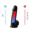 SilexD 8.5 inch Realistic Silicone Dual Density Girthy Dildo with Suction Cup with Balls Black