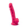 SilexD 7 inch Realistic Silicone Dual Density Dildo with Suction Cup and Balls Pink