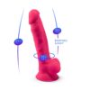 SilexD 7 inch Realistic Silicone Dual Density Dildo with Suction Cup and Balls Pink