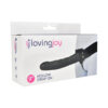 n11681-loving-joy-8-inch-hollow-strap-on-black-pkg-2 Loving Joy 9 Inch Hollow Strap On Black