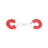 Bound to Play. Heavy Duty Furry Handcuffs Red
