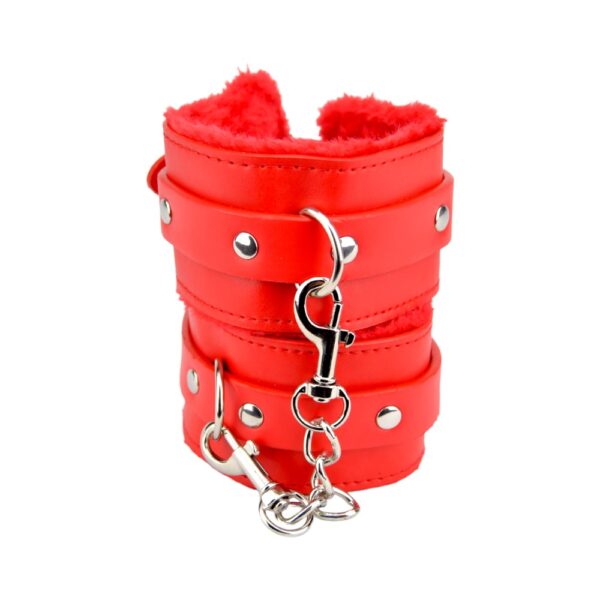 n11933-bound-to-please-furry-plush-wrist-cuffs-red-1 Bound to Please Furry Plush Wrist Cuffs Red
