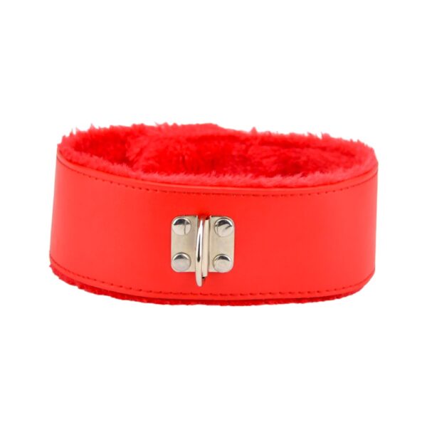 n11935-bound-to-please-furry-collar-with-leash-red-1 Bound to Please Furry Collar with Leash Red