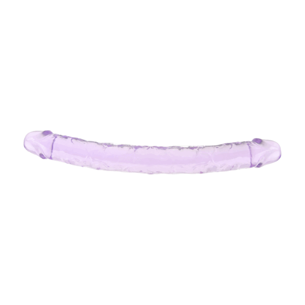 n11950-loving-joy-12-inch-double-dildo-purple-lying-down-3 Loving Joy 12 Inch Double Dildo Purple