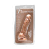 Loving Joy 7 Inch Realistic Silicone Dildo with Suction Cup and Balls Vanilla