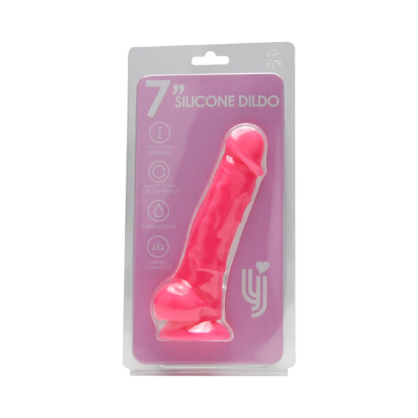 n12027-loving-joy-7-inch-realistic-silicone-dildo-with-suction-cup-and-balls-pink-new-pkg Loving Joy 7 Inch Realistic Silicone Dildo with Suction Cup and Balls Pink