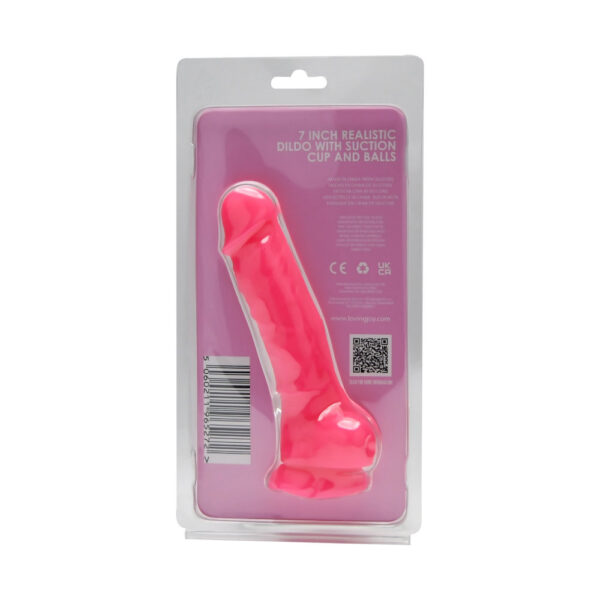 n12027-loving-joy-7-inch-realistic-silicone-dildo-with-suction-cup-and-balls-pink-new-pkg-bk Loving Joy 7 Inch Realistic Silicone Dildo with Suction Cup and Balls Pink