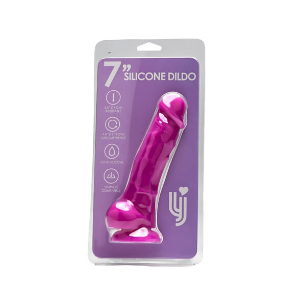 n12028-loving-joy-7-inch-realistic-silicone-dildo-with-suction-cup-and-balls-purple-new-pkg Loving Joy 7 Inch Realistic Silicone Dildo with Suction Cup and Balls Purple
