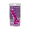 Loving Joy 7 Inch Realistic Silicone Dildo with Suction Cup and Balls Purple