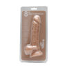 Loving Joy 8 Inch Realistic Silicone Dildo with Suction Cup and Balls Vanilla