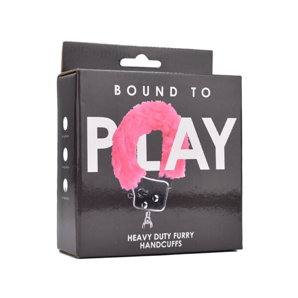 Bound to Play. Heavy Duty Furry Handcuffs Pink