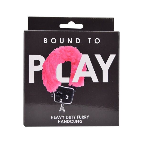 Bound to Play. Heavy Duty Furry Handcuffs Pink