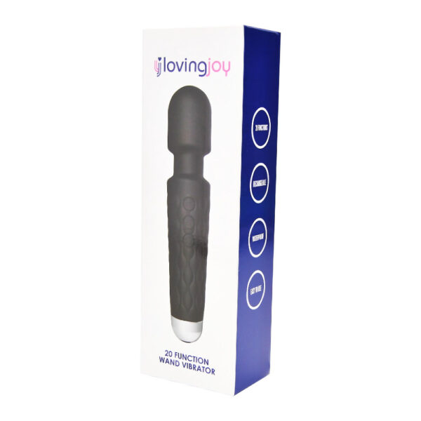 n12165-loving-joy-20-function-wand-vibrator-black-pkg-2 Loving Joy 20 Function Wand Vibrator Black