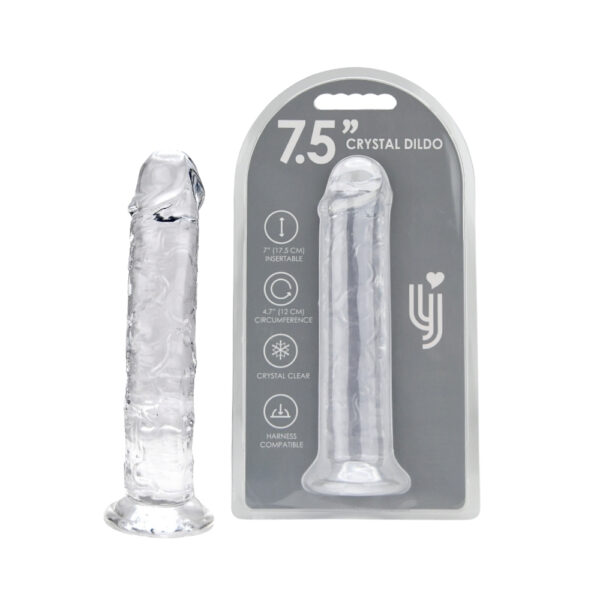 n12183-loving-joy-7-5-inch-suction-cup-dildo-clear-duo-hr Loving Joy 7.5 Inch Suction Cup Dildo Clear