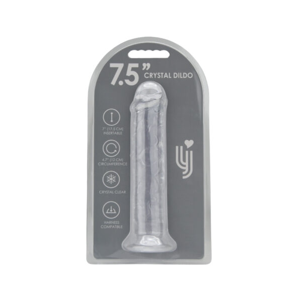 n12183-loving-joy-7-5-inch-suction-cup-dildo-clear-pkg-hr Loving Joy 7.5 Inch Suction Cup Dildo Clear