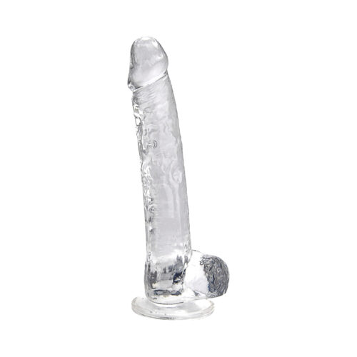 n12189-loving-joy-11-inch-dildo-with-balls-clear-1 Loving Joy 11 Inch Dildo with Balls Clear