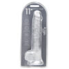 Loving Joy 11 Inch Dildo with Balls Clear