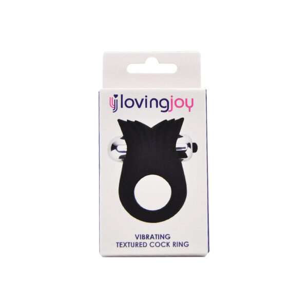 n12194-loving-joy-silicone-vibrating-textured-cock-ring-pkg Loving Joy Silicone Vibrating Textured Cock Ring