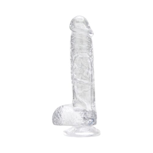 n12201-loving-joy-6-inch-dildo-with-balls-clear-4 Loving Joy 6 Inch Dildo with Balls Clear