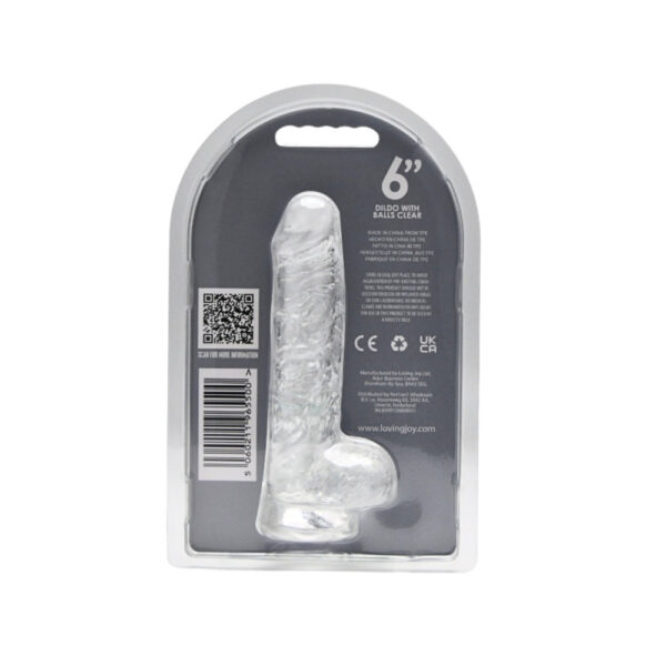n12201-loving-joy-6-inch-dildo-with-balls-clear-new-pkg-bk Loving Joy 6 Inch Dildo with Balls Clear