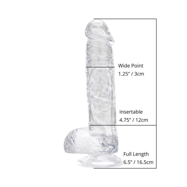 n12201-loving-joy-6-inch-dildo-with-balls-clear-sizing Loving Joy 6 Inch Dildo with Balls Clear