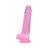 n12309-loving-joy-8-inch-dildo-with-balls-pink Loving Joy 8 Inch Dildo with Balls Pink