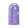Loving Joy 8 Inch Dildo with Balls Purple
