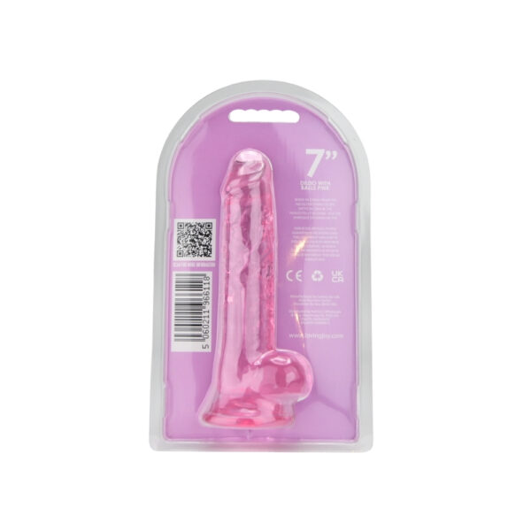 n12311-loving-joy-7-inch-dildo-with-balls-pink-pkg-bk Loving Joy 7 Inch Dildo with Balls Pink