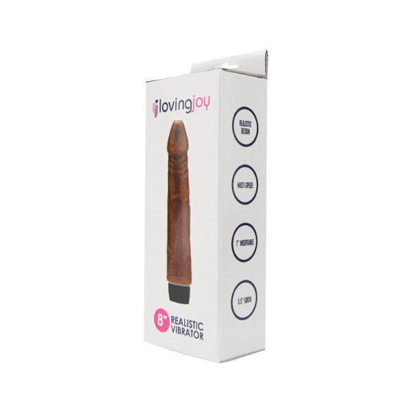 Loving Joy 8 inch Realistic Vibrator Brown