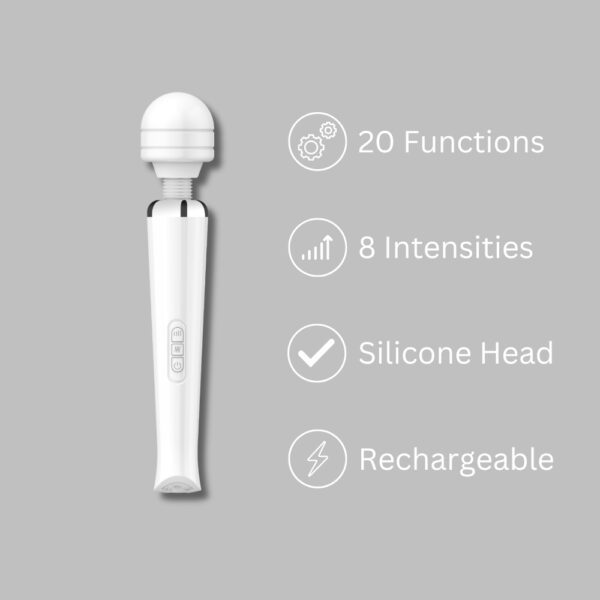 Loving Joy Rechargeable Magic Wand Vibrator White