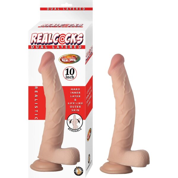 n12476-realcocks-dual-layer-bendable-dildo-10inch-vanilla-1 RealCocks Dual Layer Bendable Dildo 10 Inch Vanilla