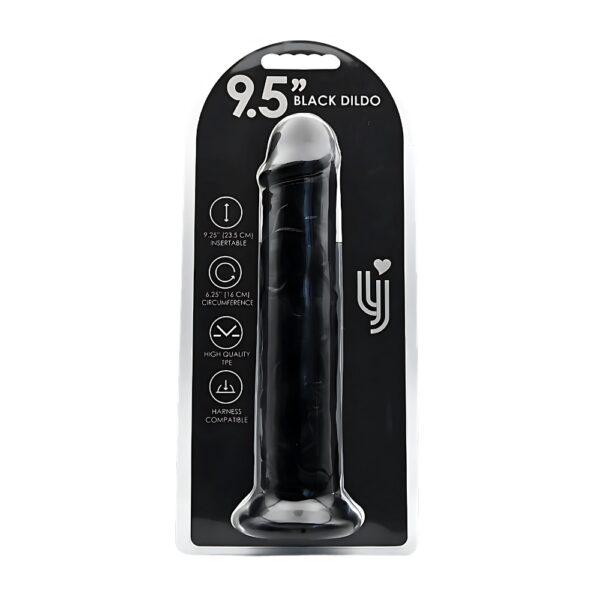 Loving Joy 9.5 Inch Suction Cup Dildo Black