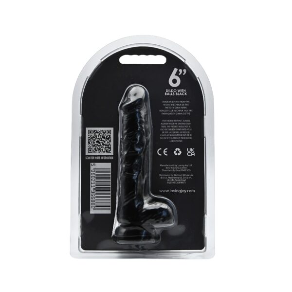 n12627-loving-joy-6-inch-dildo-with-balls-black-5 Loving Joy 6 Inch Dildo with Balls Black