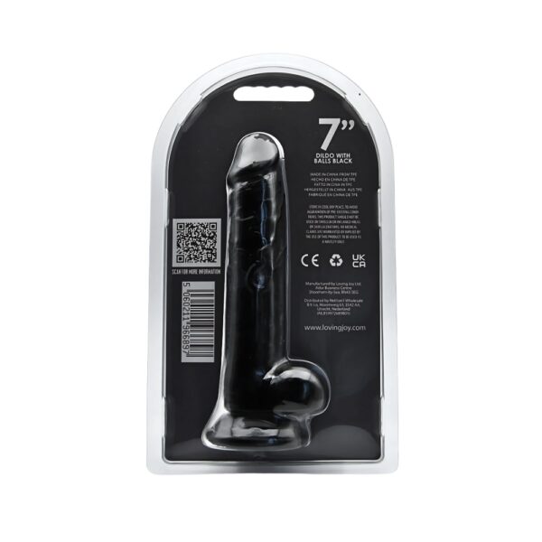 n12628-loving-joy-7-inch-dildo-with-balls-black-5 Loving Joy 7 Inch Dildo with Balls Black