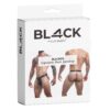 C4M Ergonomic Black Leatherette Jockstrap
