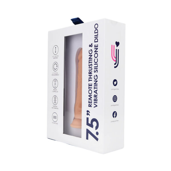 Loving Joy 7.5" Remote Thrusting & Vibrating Silicone Dildo